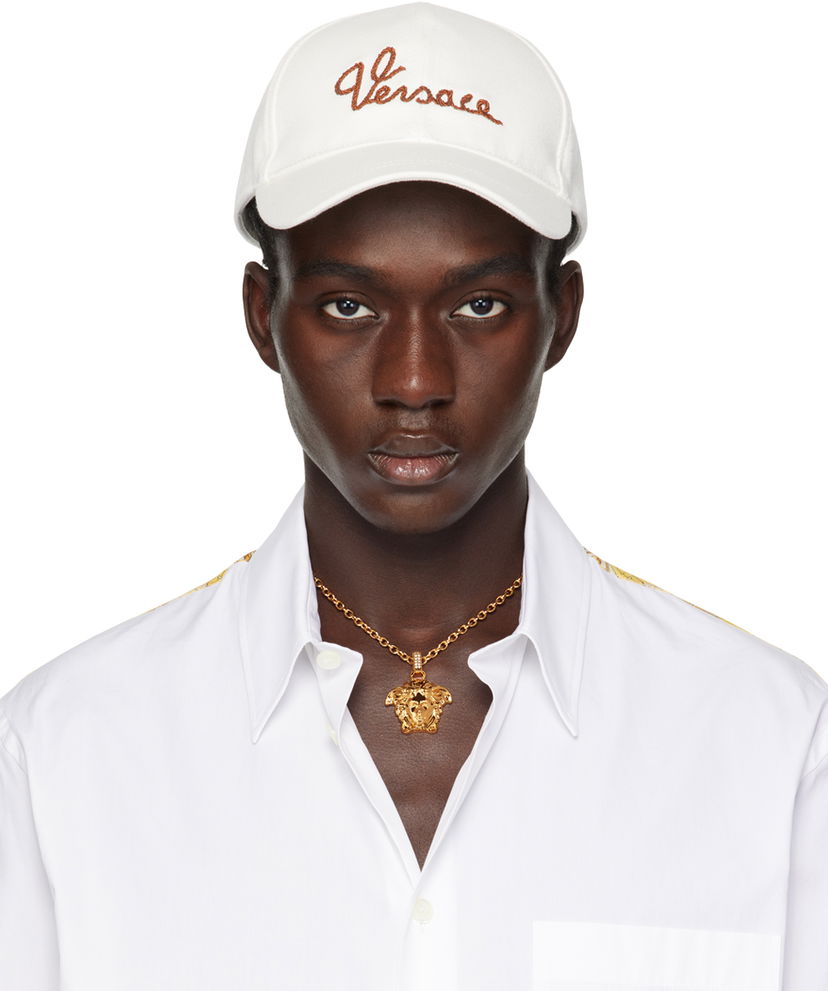 Шапка с козирка Versace Logo Cap Бяло | 1012693_1A09935