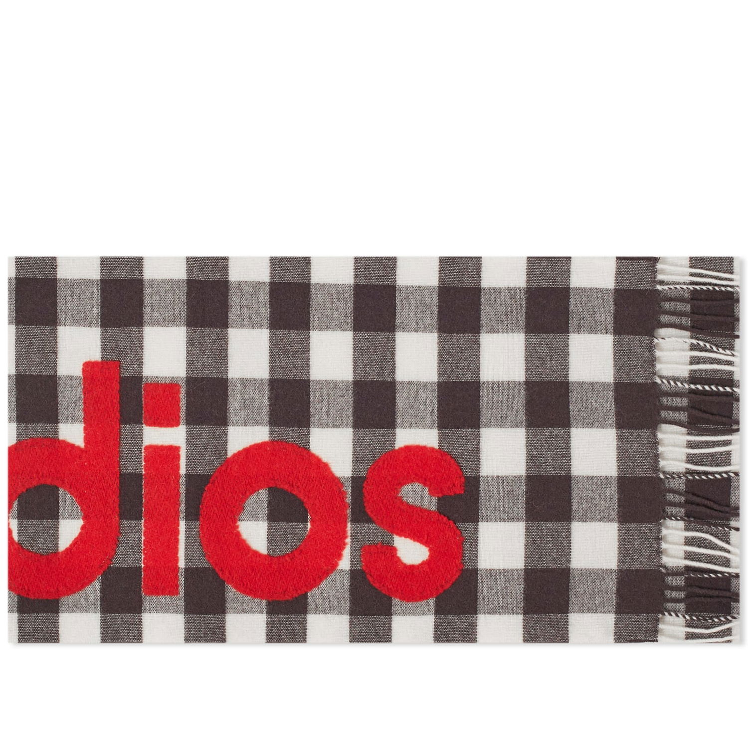 Шал Acne Studios Veda Logo Check Scarf Сиво | CA0262-DJ3, 0