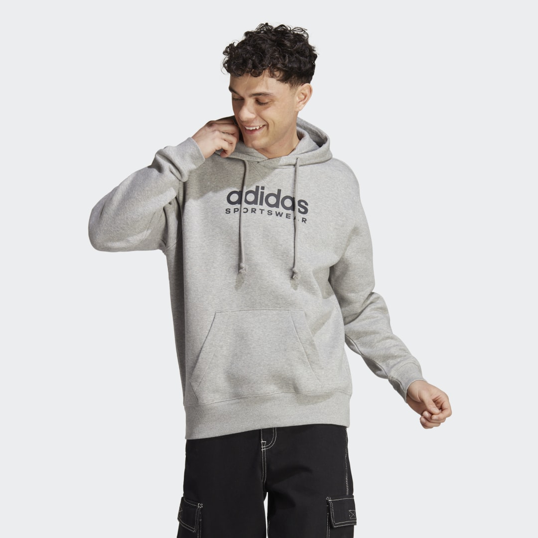 Суитчър adidas Performance All SZN Fleece Graphic Hoodie Сиво | IC9772, 1