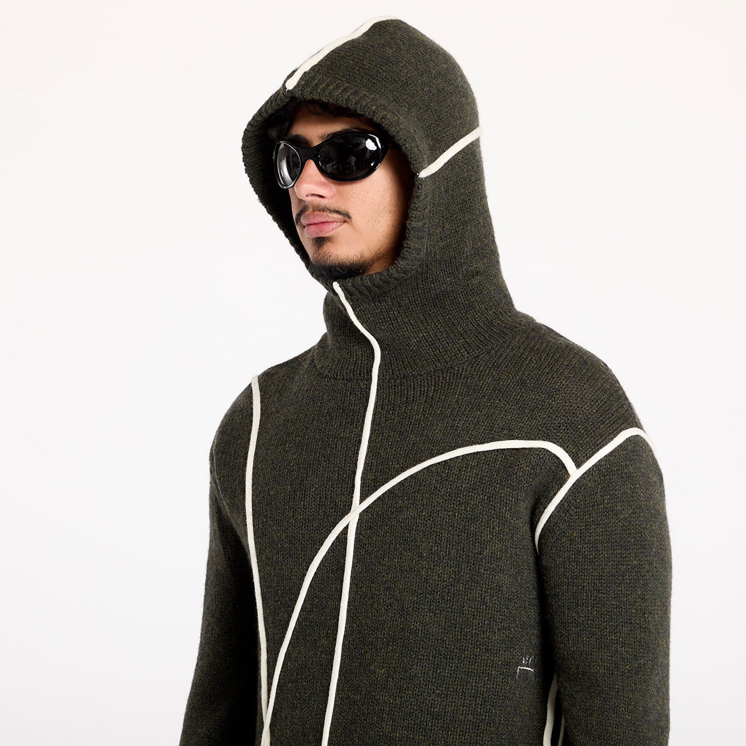 Суитчър A-COLD-WALL* Contour Knit Hoodie Grey-Green/ Olive Grey Сиво | ACWMK184 Grey-Green/ Olive Grey, 1