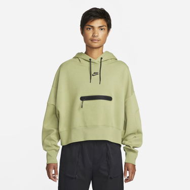 Суитчър Nike Sportswear Tech Fleece Over-Oversized Crop Pullover Hoodie Зелено | DR4973-334, 0