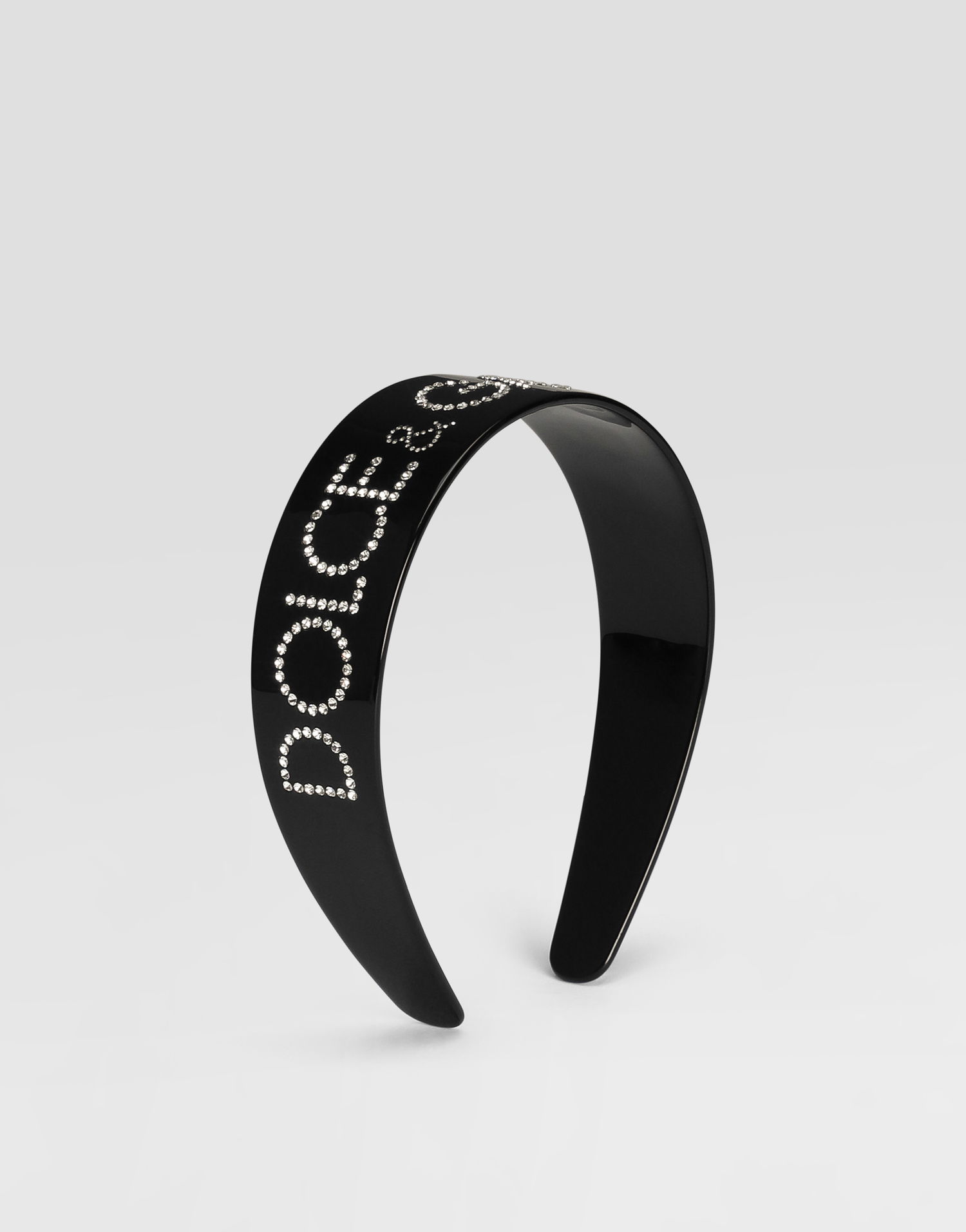 Колани Dolce & Gabbana Dolce & Gabbana Crystal Embellished PVC Hairband Черно | WHR2J2W1111N0000, 0