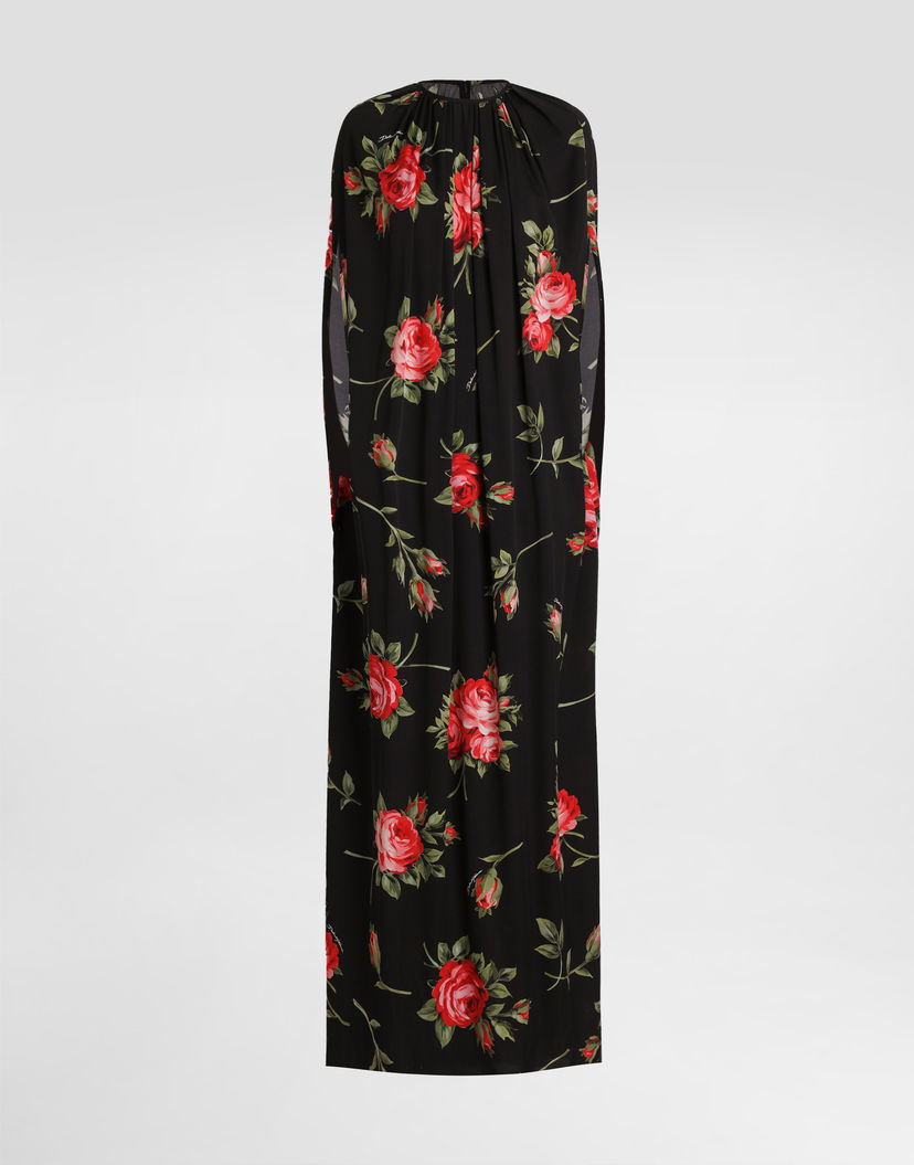 Pокля Dolce & Gabbana Rose Bouquet-print Tunic Dress Многоцветен | F610NTFSA8QHN5ZN