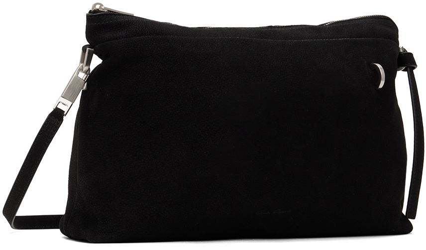 Чанта през рамо Rick Owens Rick Owens Adri Suede Shoulder Bag Черно | RA01D0427 LCK, 1