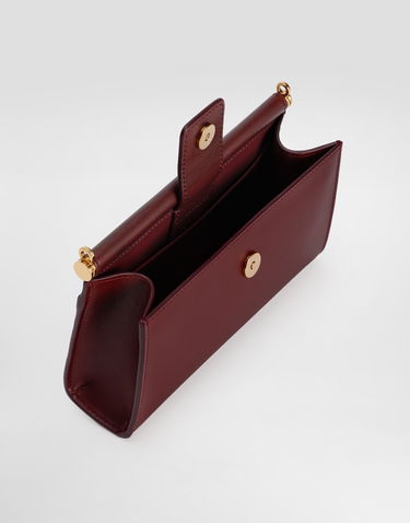 Дамска чанта Dolce & Gabbana Dolce & Gabbana Plongé Calfskin Phone Bag Бургунди | BI3367A9S2580346, 3