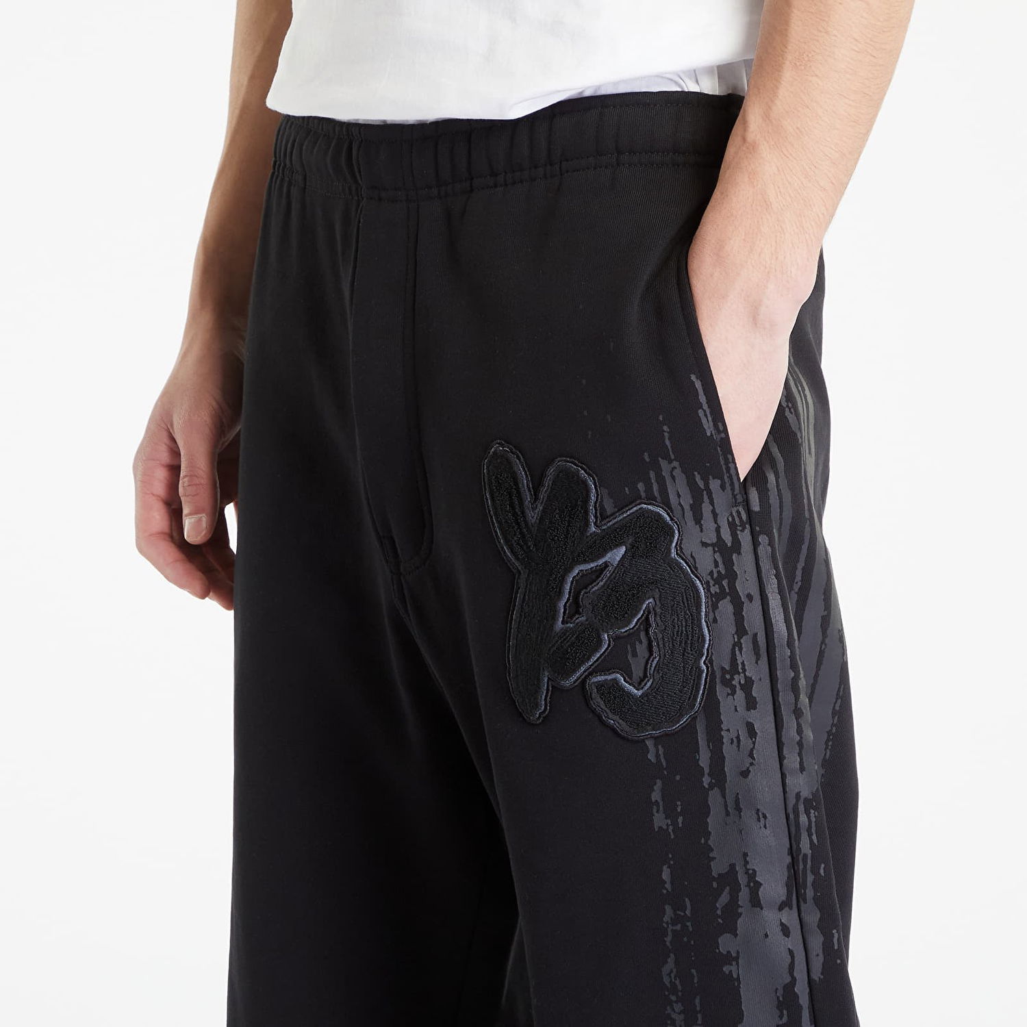 Карго панталони Y-3 Graphic Logo French Terry Pants Черно | H44805, 1