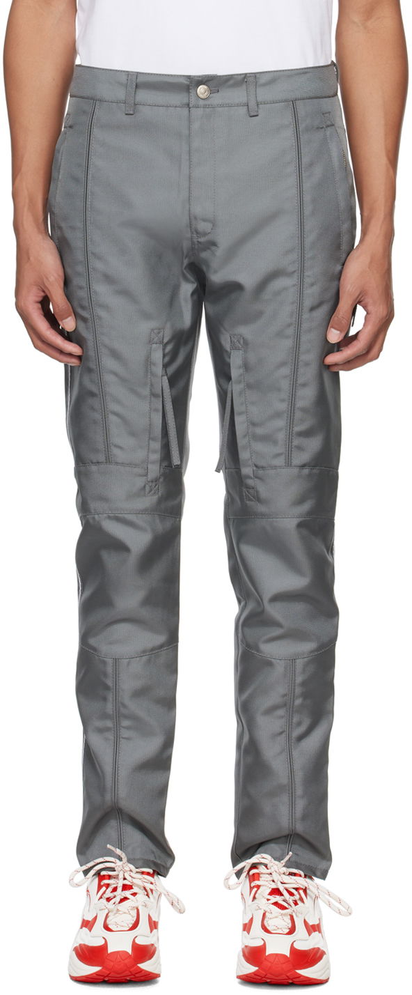 Карго панталони Kanghyuk Stitched Cargo Trousers Сиво | PA24SST05