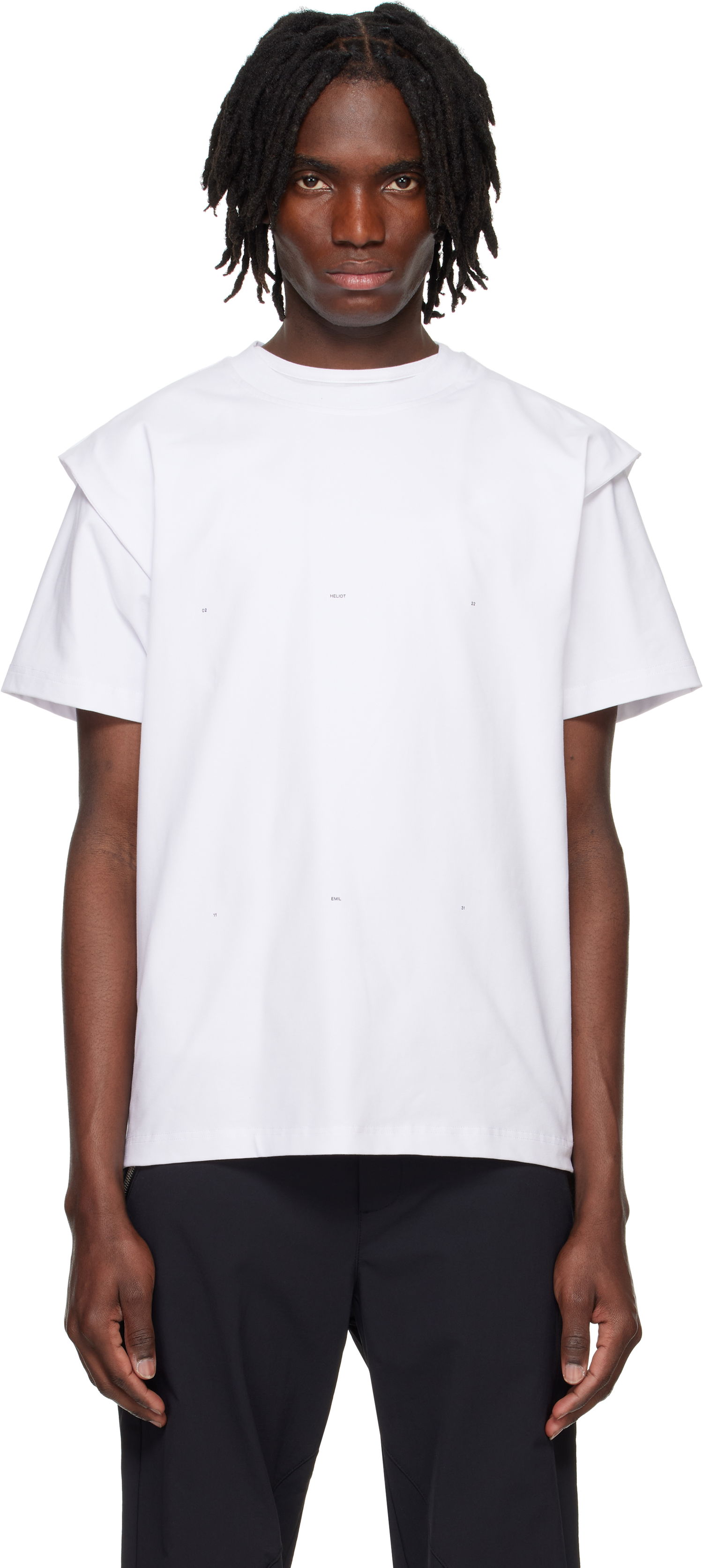 Тениска HELIOT EMIL HELIOT EMIL Outline Logo T-Shirt Бяло | PRESS25_M_09_089_WHT02_CO, 0