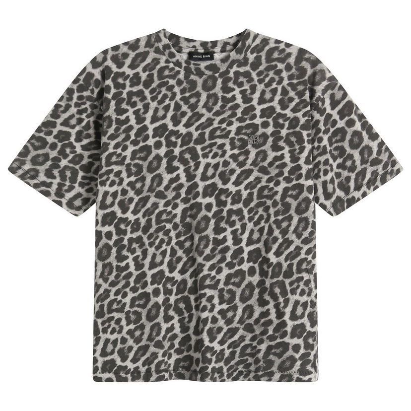 Тениска Anine Bing Leopard Cohen T-Shirt Сиво | A-08-11702-MTL98