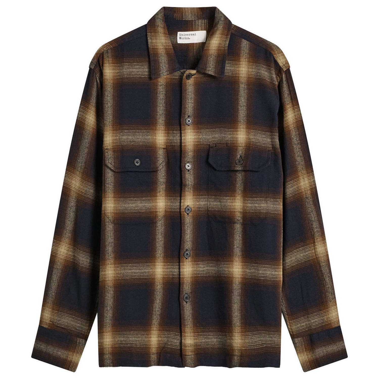 Риза Universal Works Universal Works Canyon Check Utility Shirt, Size Small Кафяво | 33168-NVY, 0
