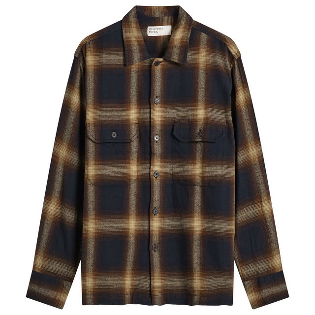 Universal Works Canyon Check Utility Shirt, Size Small