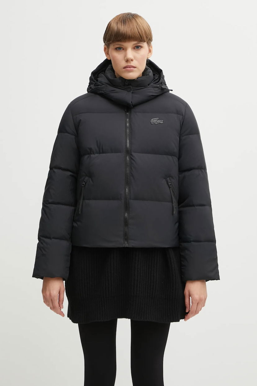 Пухо яке Lacoste Hooded Puffer Jacket Черно | BF3262