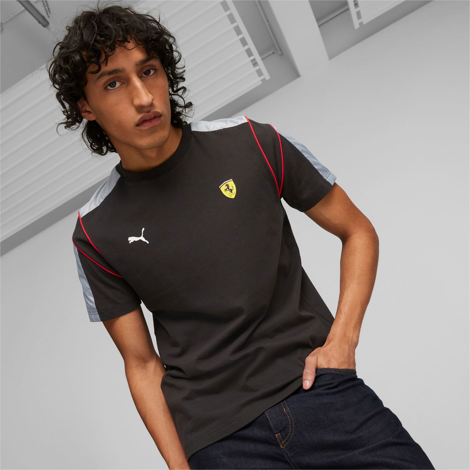 Тениска Puma Scuderia Ferrari Race MT7 T-Shirt Черно | 620938_01, 1