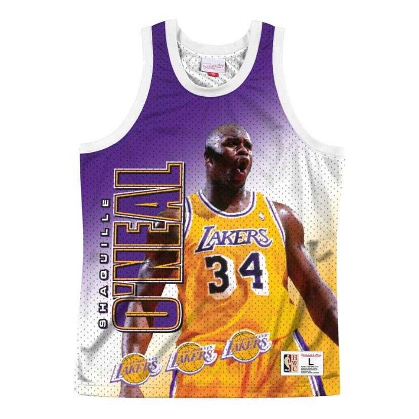 Потник Mitchell & Ness Mitchell & Ness NBA Los Angeles Lakers Shaquille O'Neal Jersey Лилаво | MSTKMI19002-LALWHITSON