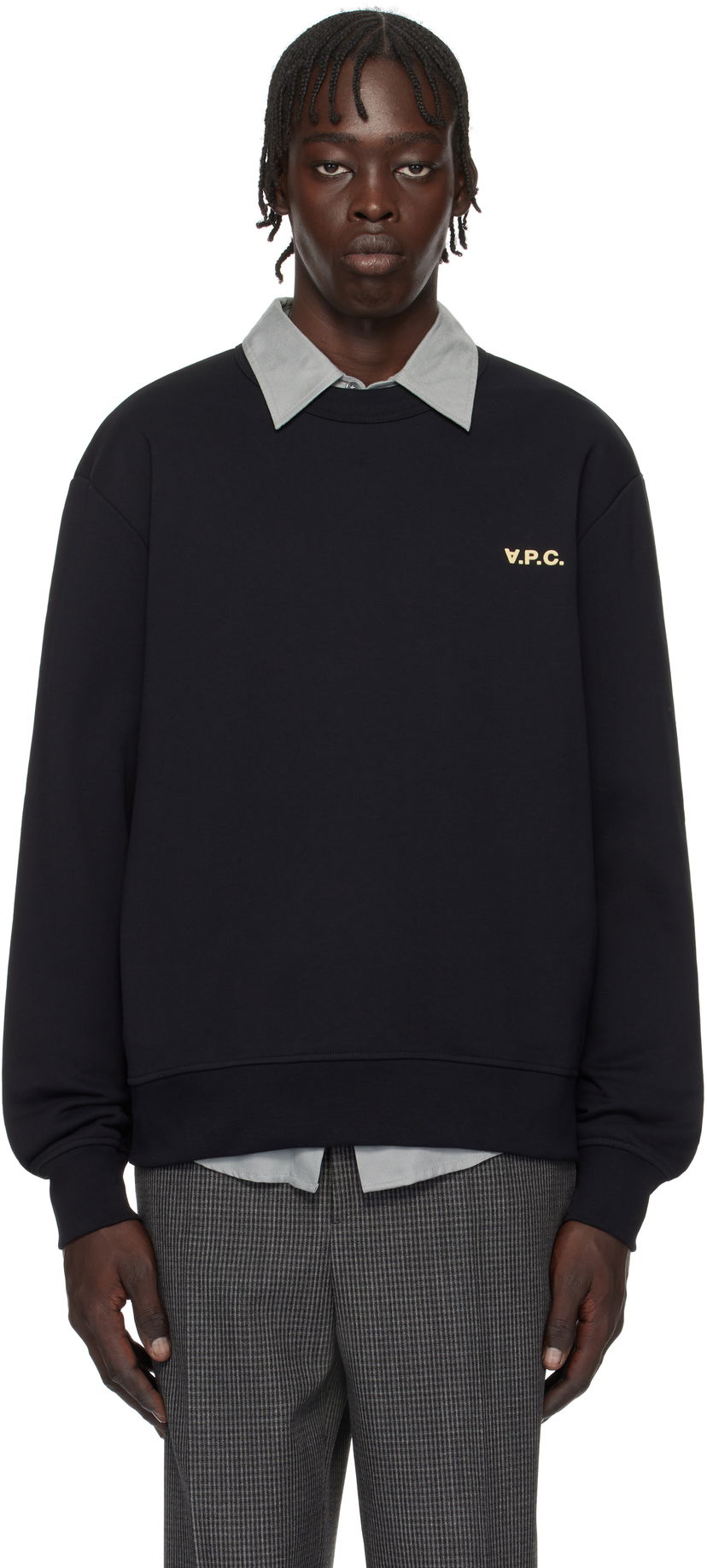 Суитчър A.P.C. Boxy Sweatshirt with Logo Черно | COHGO-H27916