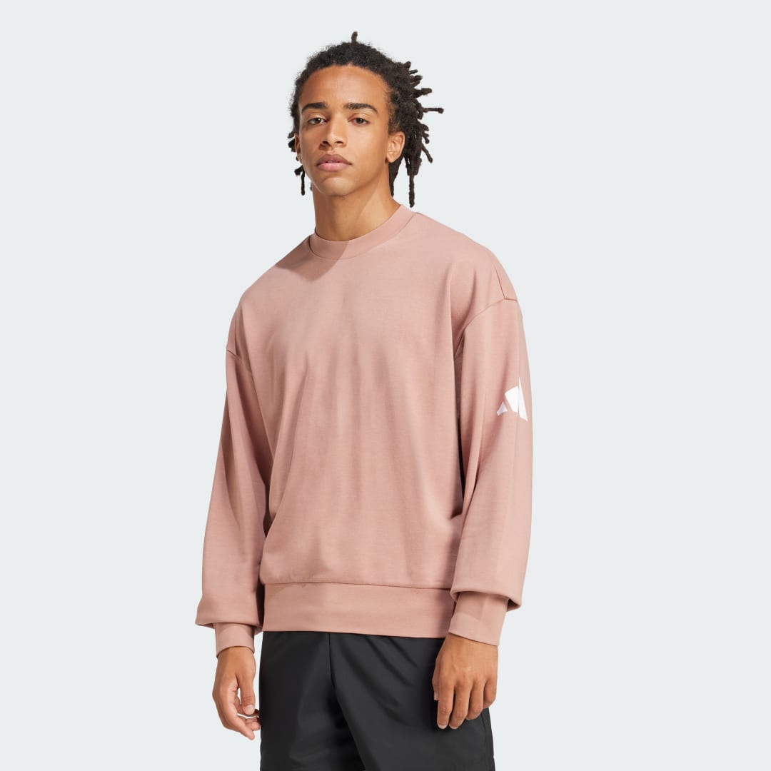 Суитчър adidas Performance Loose Fit Logo Sweatshirt Розово | JF3579, 0
