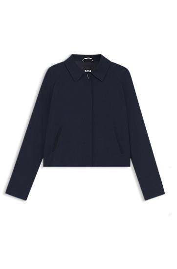 Яке BOSS Crepe Blazer with Concealed Closure Тъмно синьо | 50542011, 0