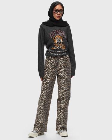 Дънки GANNI Print Denim Izey Кафяво | J1527-943, 1