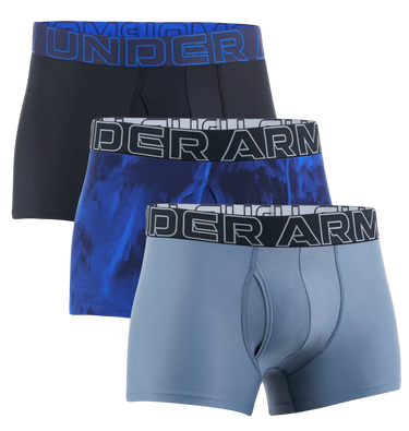 Боксерки Under Armour Performance Tech Printed Boxer Briefs 3-Pack 3-inch Синьо | 1383883-400, 0