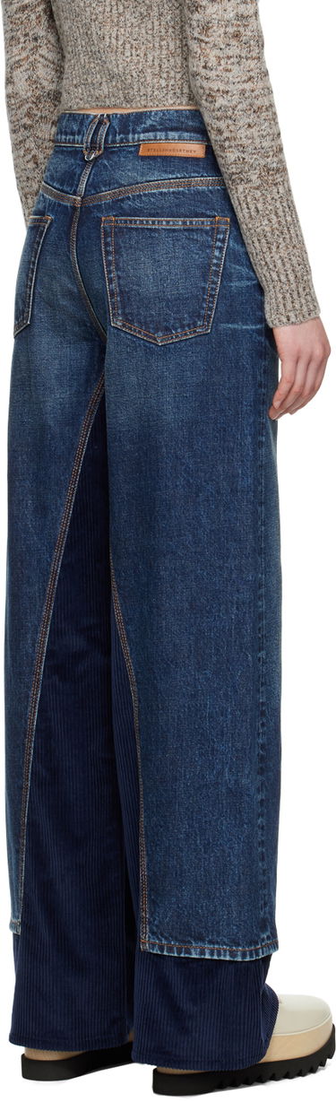 Дънки Stella McCartney Stella McCartney High-Rise Straight Leg Jeans Синьо | 6D02893SPH82, 2