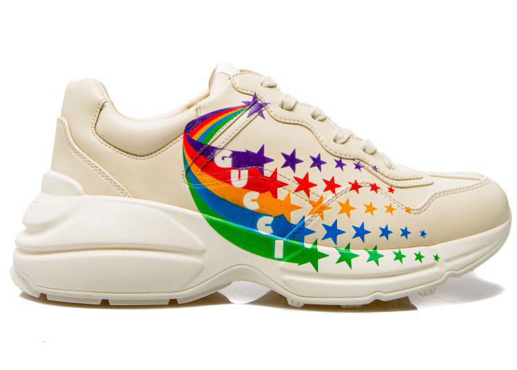 Кецове и обувки Gucci Rainbow Star Rhyton Beige Multi Бежово | 663260 2SH00 9522, 0