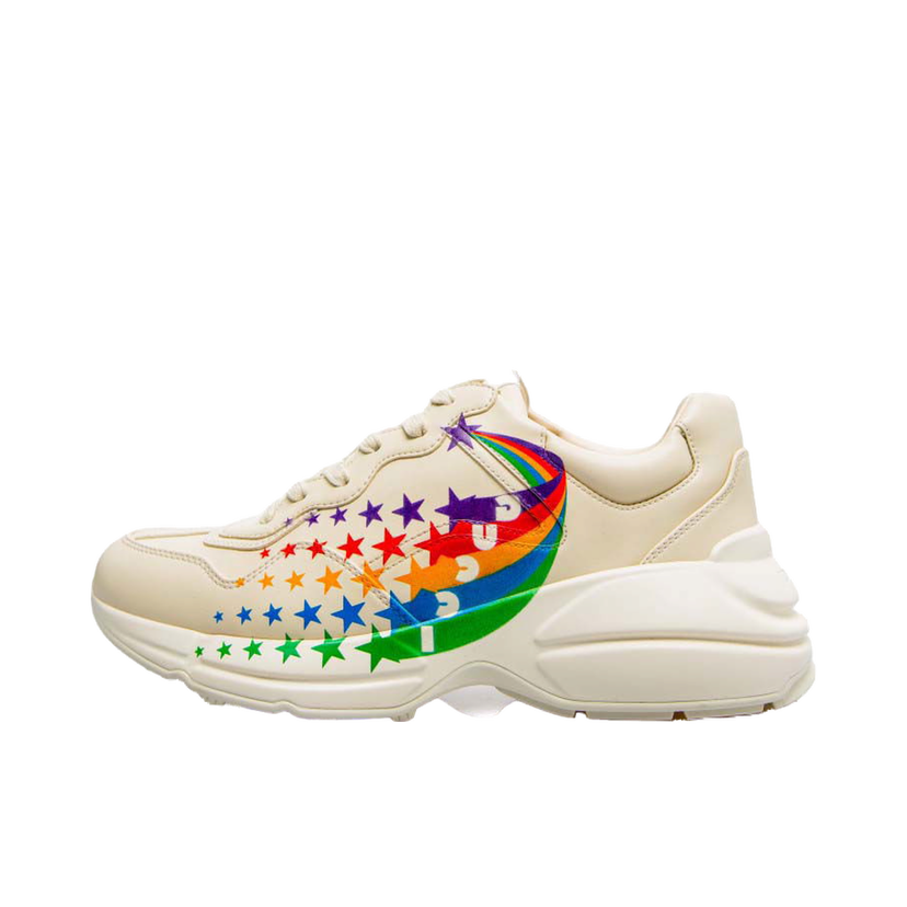 Кецове и обувки Gucci Rainbow Star Rhyton Beige Multi Бежово | 663260 2SH00 9522
