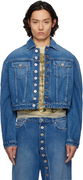 Jean Paul Gaultier 'The Buttoned' Cropped Denim Jacket