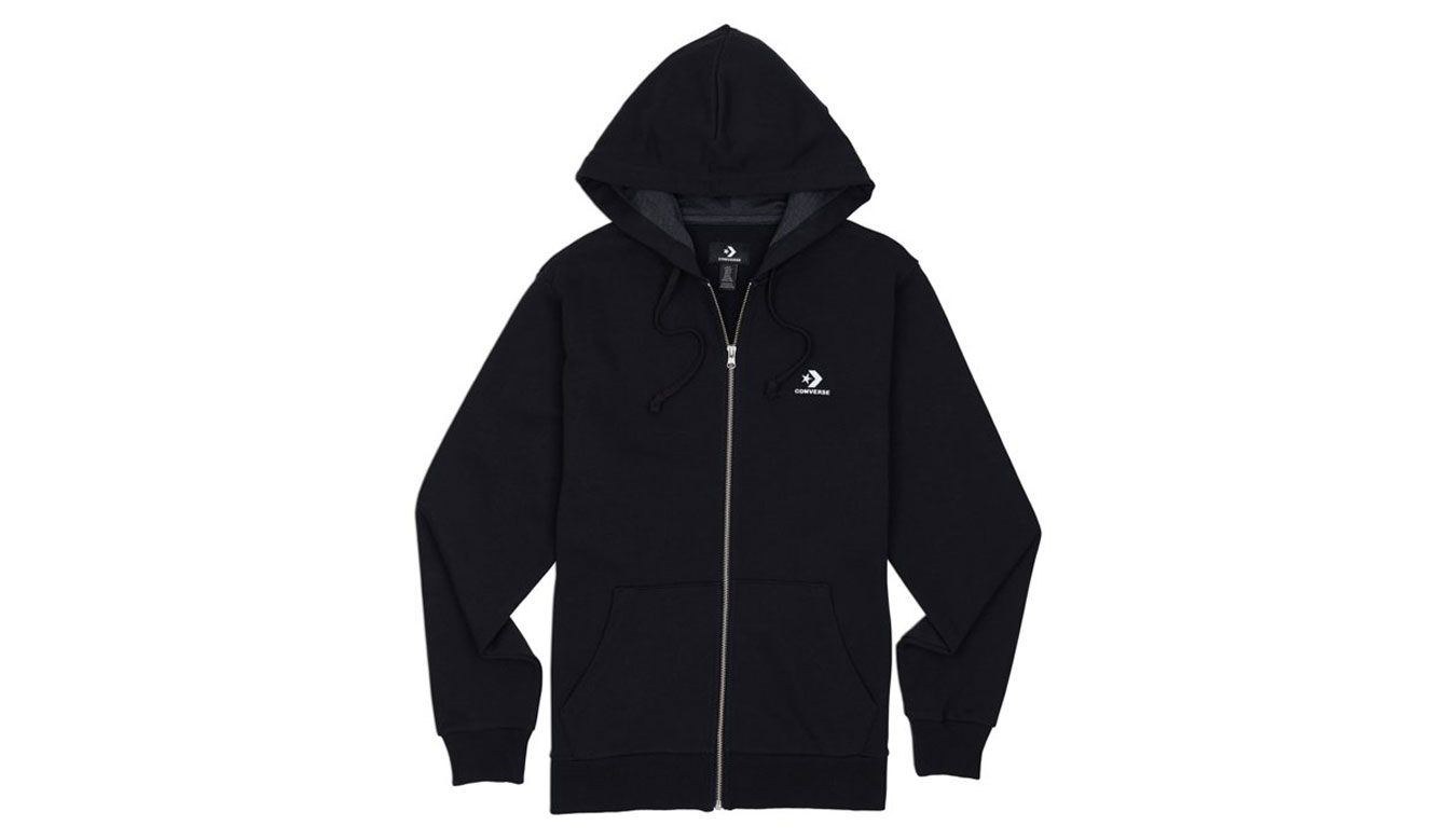 Суитчър Converse Embroidered Full-Zip Hoodie Черно | 10020341-A01, 0