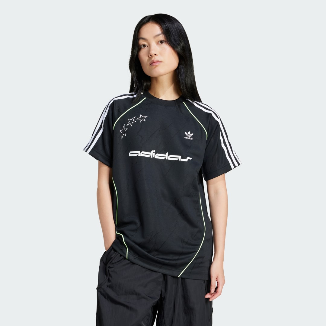 Фланелка adidas Originals Top Short Sleeve Jersey Черно | IT9679, 0