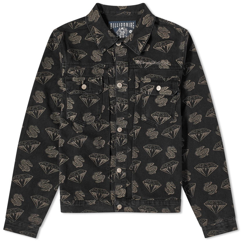 Яке BILLIONAIRE BOYS CLUB Diamonds & Dollars Denim Jacket Черно | B23409-BLK