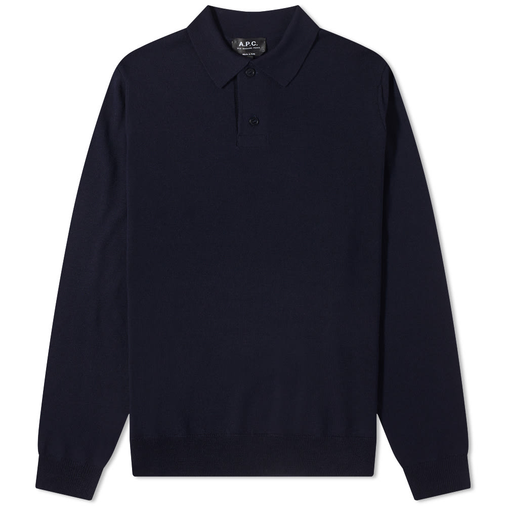 Поло тениска A.P.C. Jerry Polo Knit Тъмно синьо | WVAWM-H23593-IAK, 0