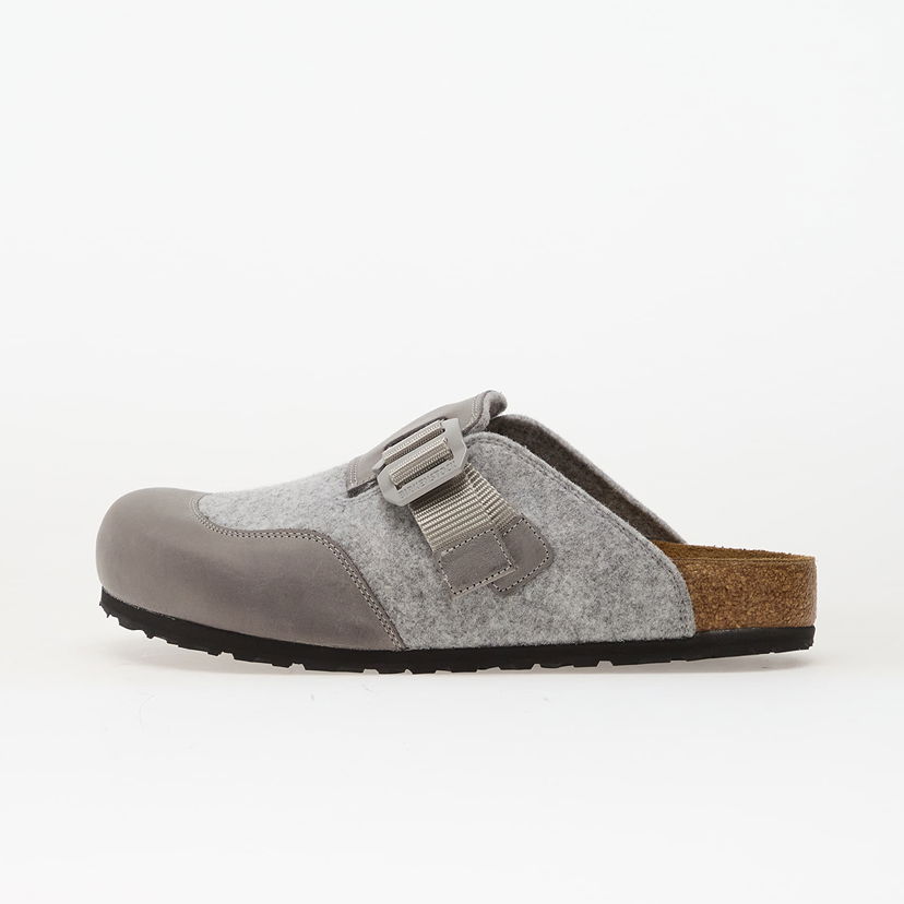 Кецове и обувки Birkenstock Boston Nova Felt Leather Textile Clog Сиво | 1030202