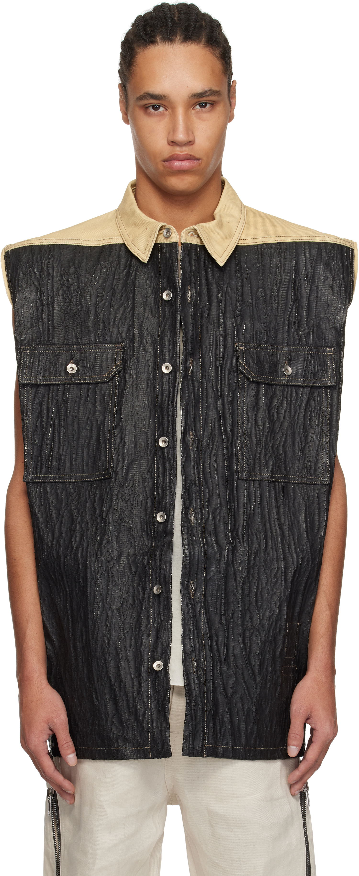 Жилетка Rick Owens Rick Owens DRKSHDW Hollywood Tommy Jumbo Denim Vest Черно | DU01E3764 DCFCR, 0