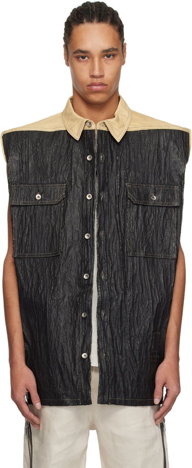 Жилетка Rick Owens Rick Owens DRKSHDW Hollywood Tommy Jumbo Denim Vest Черно | DU01E3764 DCFCR, 0