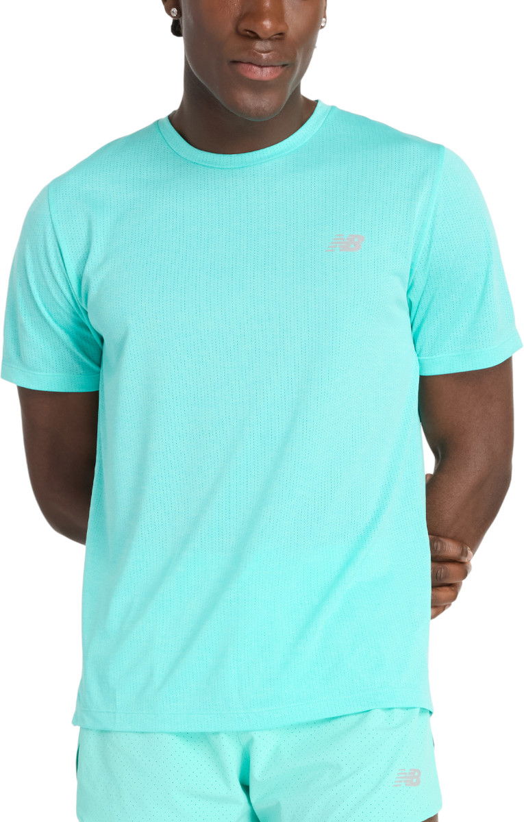Тениска New Balance Athletics T-Shirt Тюркоазено | mt41253-cyj, 0