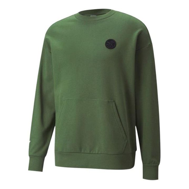 Пуловер Puma Logo Round Neck Pullover Sweatshirt Зелено | 532241-67, 0