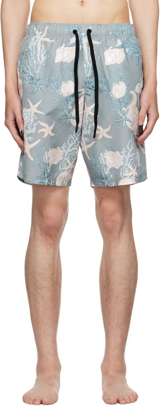 Бански Versace Versace Barocco Sea Print Swim Shorts Сиво | 1016218_1A11347, 0