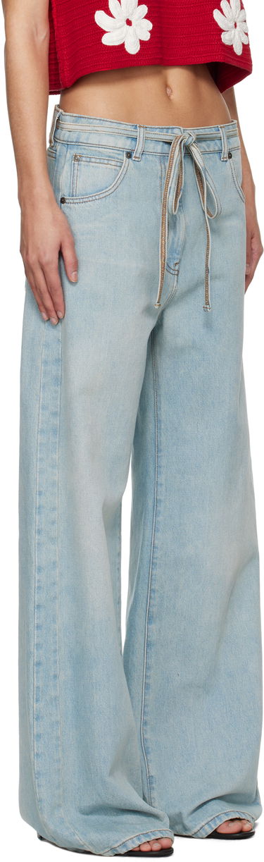 Дънки MSGM MSGM Wide-Leg Jeans Синьо | 3841MDP234L 257275, 1