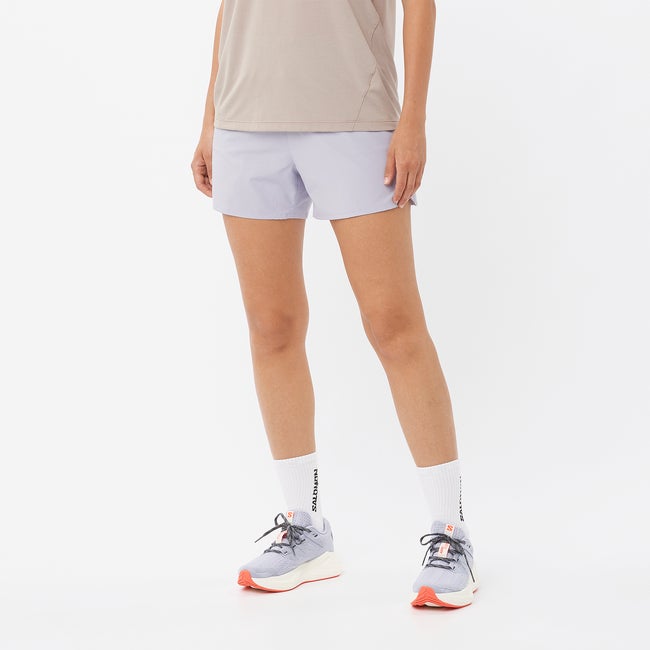 Къси панталони Salomon Shakeout Core 4" Running Shorts Лилаво | LC2451600