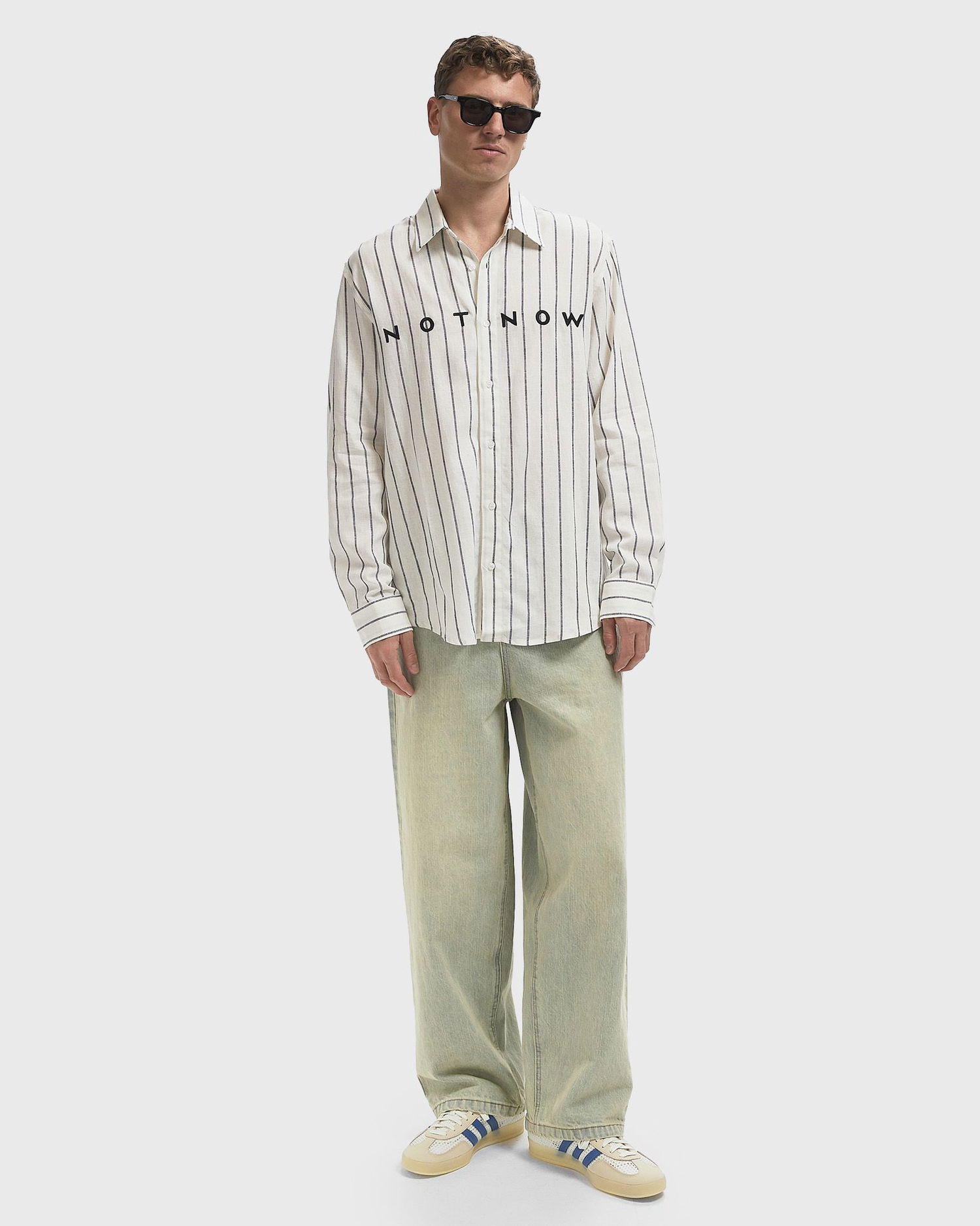 Риза By Parra PANGAIA Not Now Striped Shirt Бяло | 53435, 1
