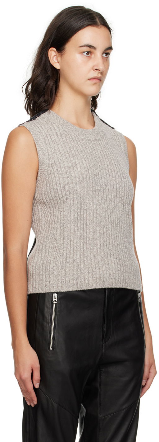 Пуловер rag & bone Ingrid Knit Vest Сиво | WAS23F044FS44, 1