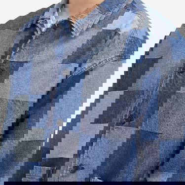 Риза YMC Pj Patchwork Overshirt Синьо | P2XAC-40, 5