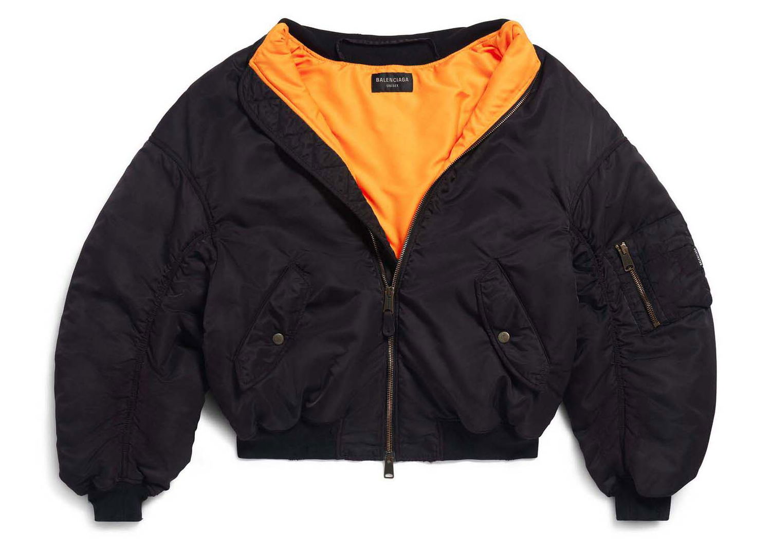 Яке бомбър Balenciaga Off Shoulder Bomber Black Черно | 790753TPO041000, 0