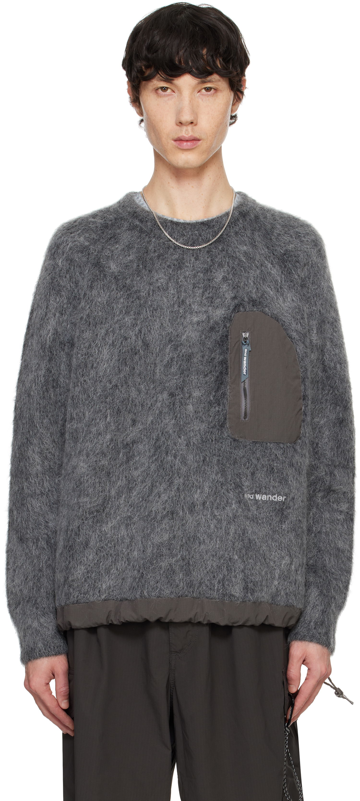 Пуловер and wander Mohair Wool Sweater Сиво | 5744284157, 0