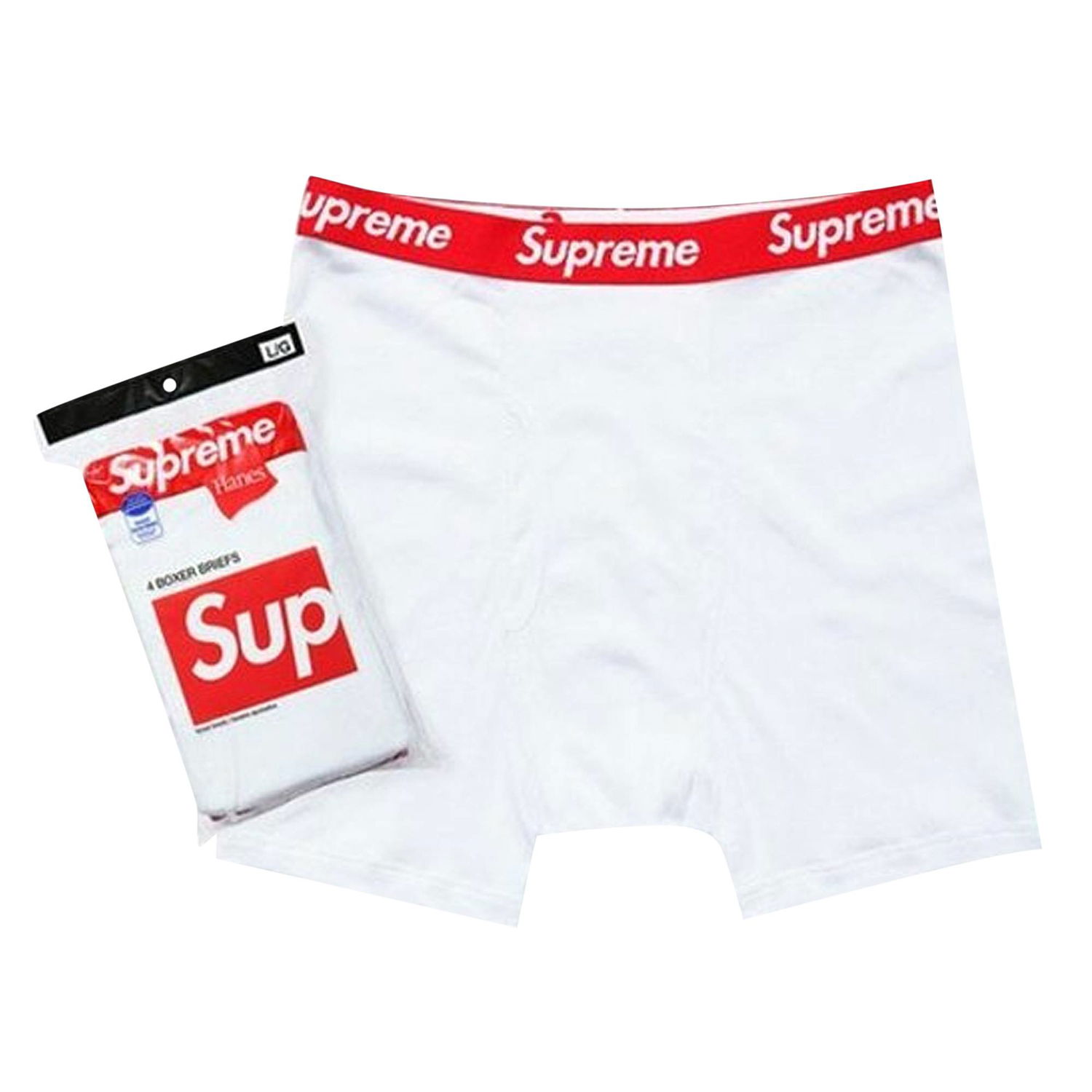 Боксерки Supreme Hanes x Supreme Boxer Briefs (4 Pack) Бяло | 99HAA36 WHITE, 1