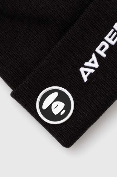 Шапка AAPE by A Bathing Ape AAPE Solid Color Beanie Черно | AHT4866, 1