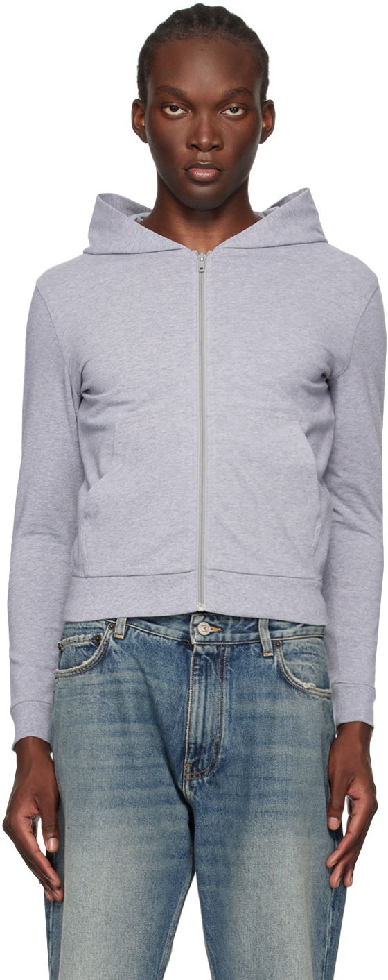 Gray Slim-Fit Hoodie