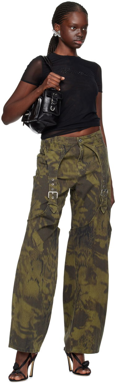Карго панталони Blumarine Pattern Denim Trousers Зелено | P422J133A, 3