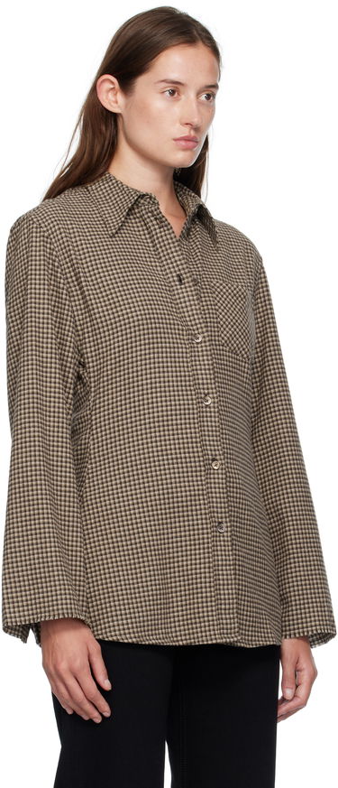 Риза OUR LEGACY Our Legacy Daisy Check Button-Down Shirt Кафяво | W4252DE, 1