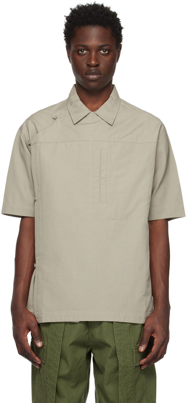 Риза Maharishi Maharishi Asymmetric Monk Shirt Бежово | 4298, 0